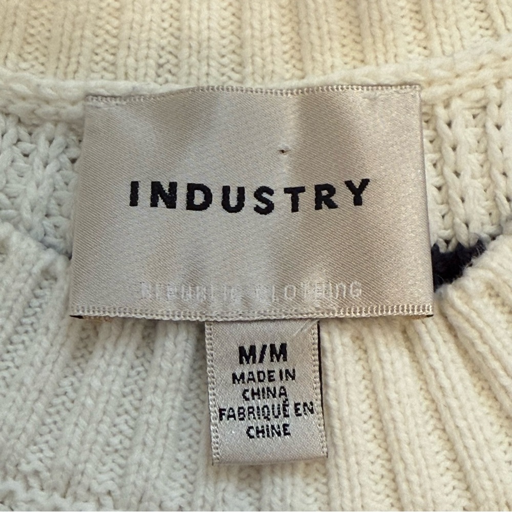 EUC Industry Bambi Crewneck Sweater Vest Ivory and Navy Stripe: as seen by Rails - Picture 12 of 15